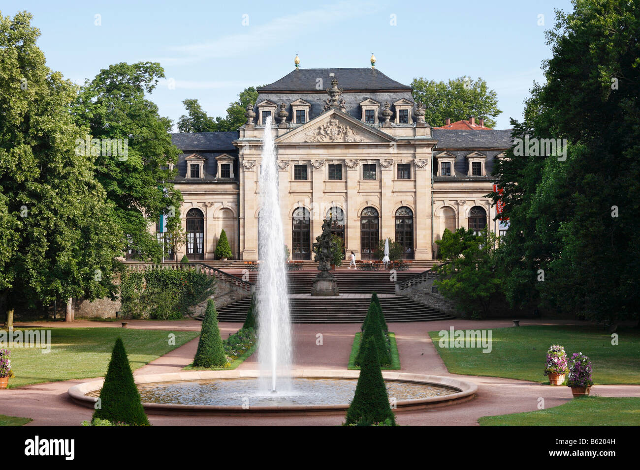 Orangerie und Schloss-Garten, Fulda, Rhön, Hessen, Deutschland, Europa Stockfoto