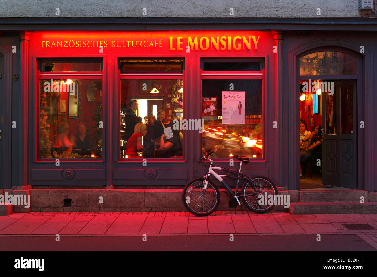 Le Monsigny Französisch Kulturcafé, Meiningen, Rhön, Thüringen, Gerrmany, Europa Stockfoto