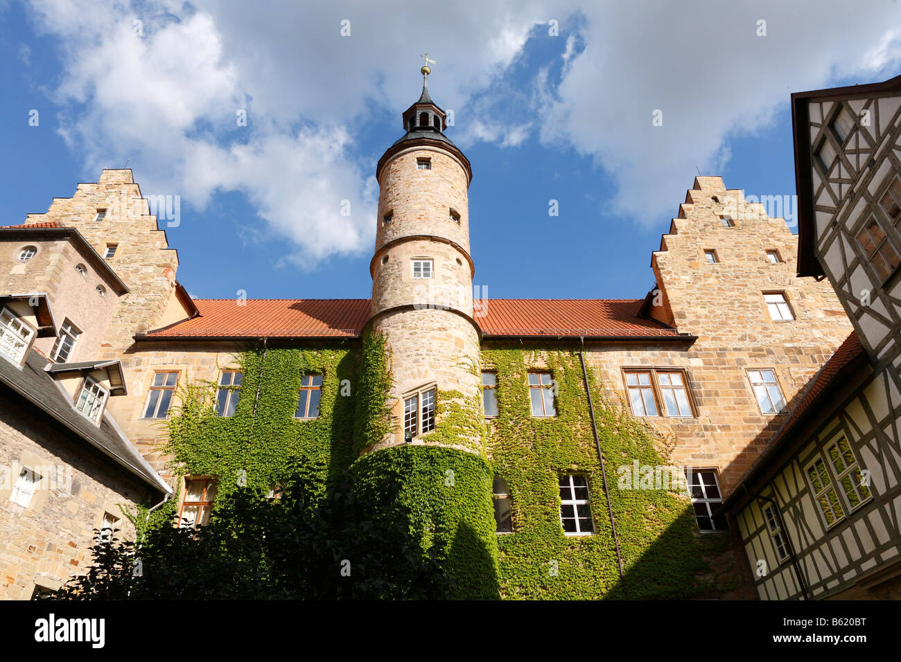 Schloss Glücksburg in Roemhild, Gleichberge, Grabfeld, Thüringen, Deutschland, Europa Stockfoto
