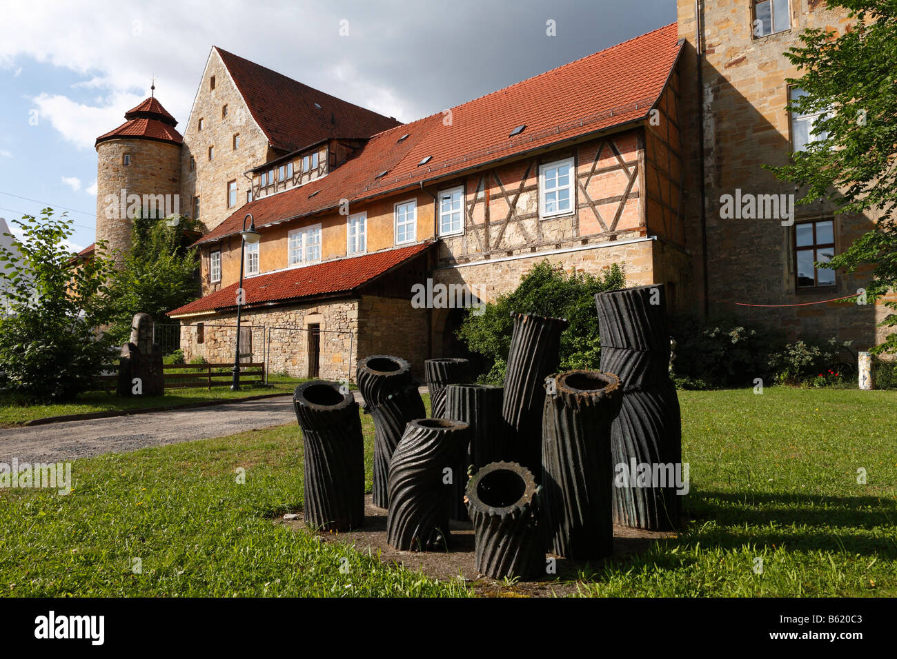 Schloss Glücksburg in Roemhild, Gleichberge, Grabfeld, Thüringen, Deutschland, Europa Stockfoto