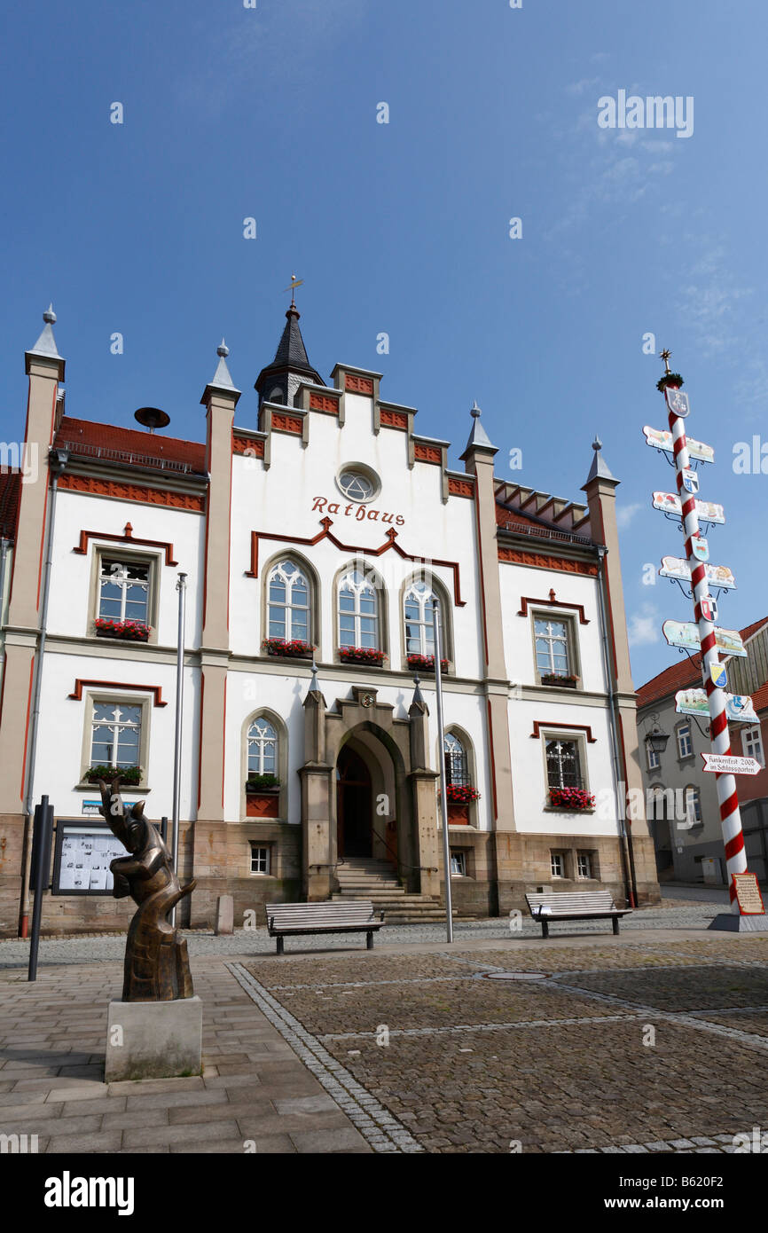 Geisa Rathaus, Rhön, Thüringen, Deutschland, Europa Stockfoto