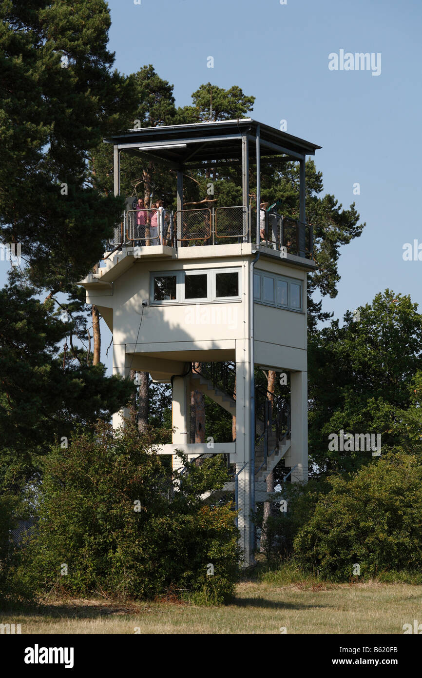 US-Aussichtsturm entlang der ehemaligen DDR/DDR-Grenze, Grenzmuseum Point Alpha, Rasdorf/Geisa, Rhön, Thüringen, Euro Stockfoto