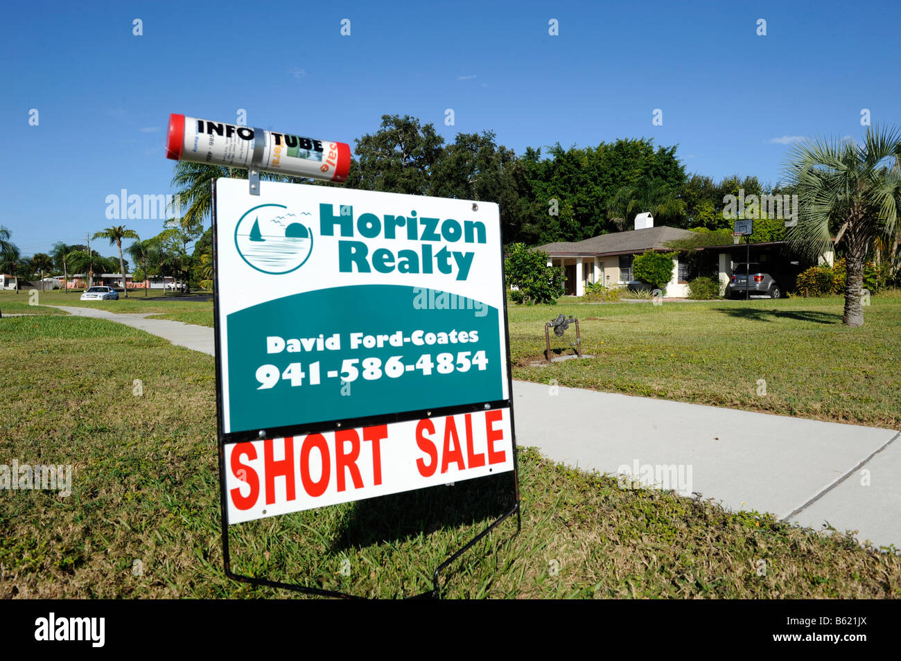 Leerverkauf Zwangsversteigerung Immobilien anmelden Home Stockfoto