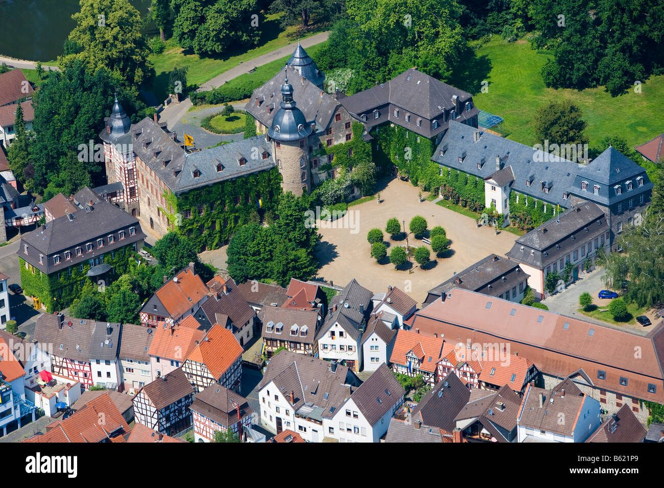 Laubach Schloss, Residenz der Grafen Zu Solms-Laubach, Laubach, Hessen, Deutschland, Europa Stockfoto