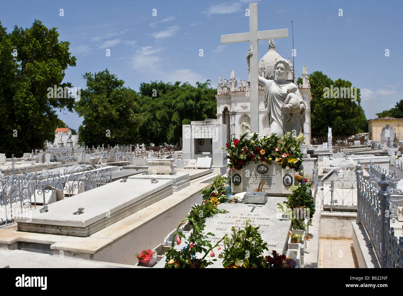 Gräber in der Cementerio Cristóbal Colón, Colon Friedhof in Havanna