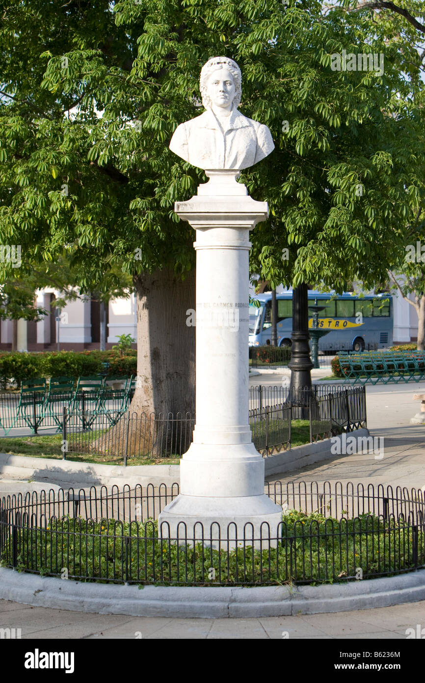Denkmal in Parque Jose Marti in Cienfuegos, Kuba, Karibik, Amerika Stockfoto