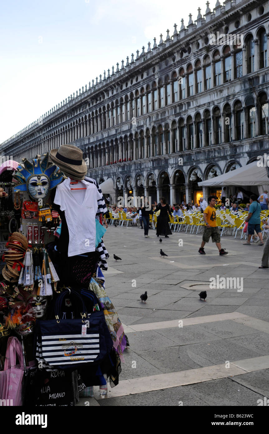 Verkaufsstand, die Piazza San Marco, Venedig, Italien, Europa Stockfoto