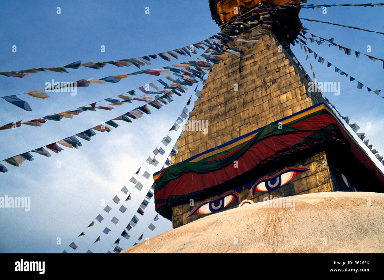 Stupa von Bodnath, Kathmandu, Nepal, Asien Stockfoto