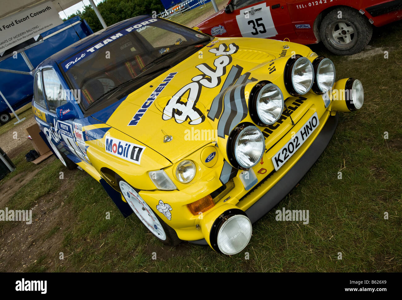 1994 Ford Escort Cosworth, Gruppe A Rally Car, Malcolm Wilson RAC Sieger. Goodwood Festival of Speed, Sussex, UK. Stockfoto