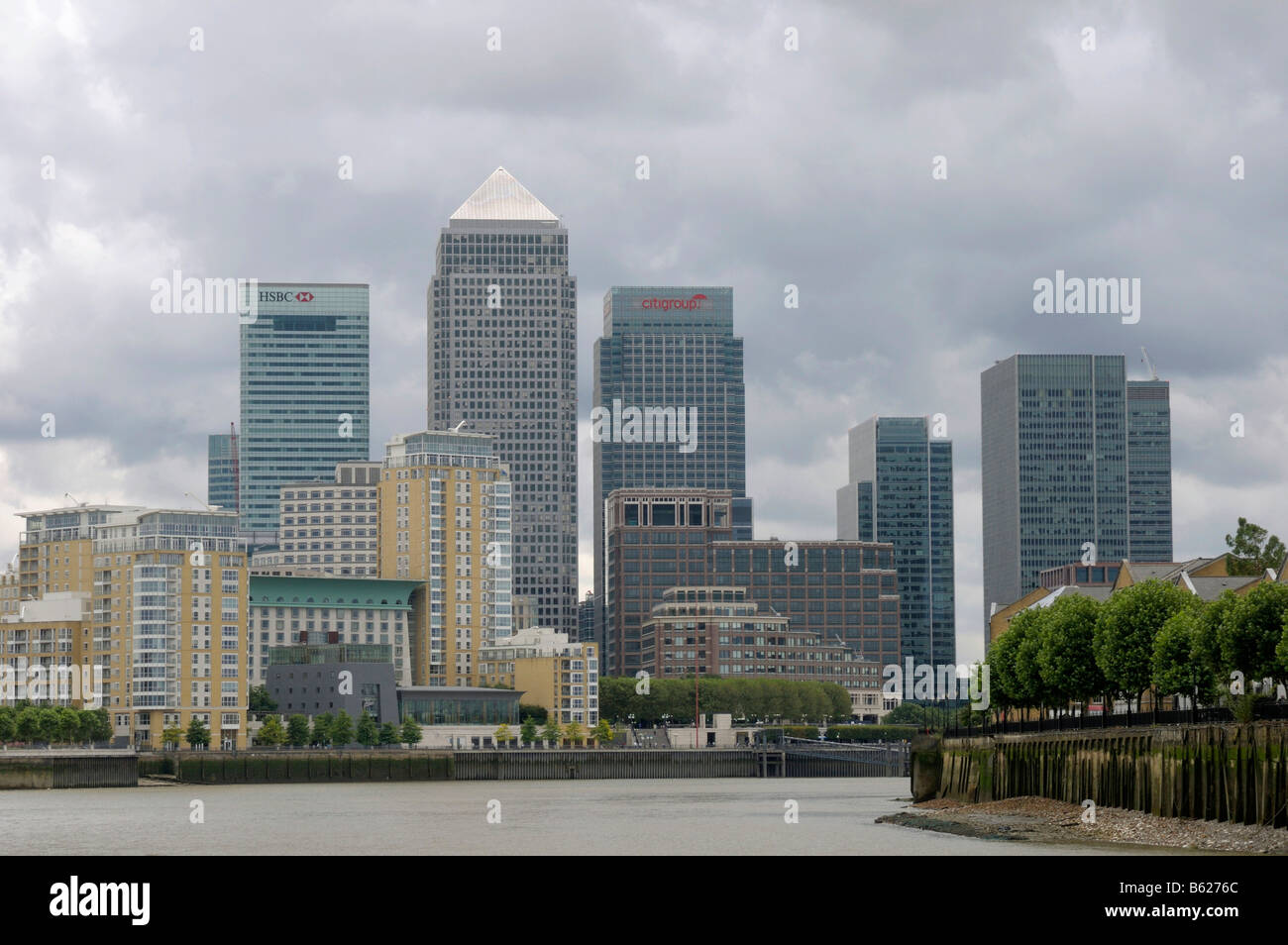 Docklands, Wolkenkratzer, London, Großbritannien, Europa Stockfoto