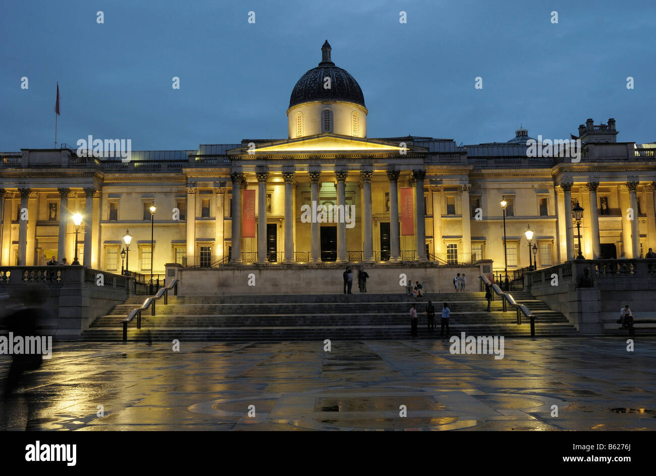 Nationalgalerie, Trafalgar Square, London, Großbritannien, Europa Stockfoto