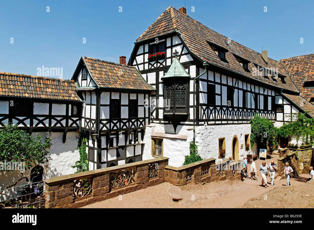 Vogtei im Burghof der Wartburg in Eisenach, Thüringen, Deutschland, Europa Stockfoto