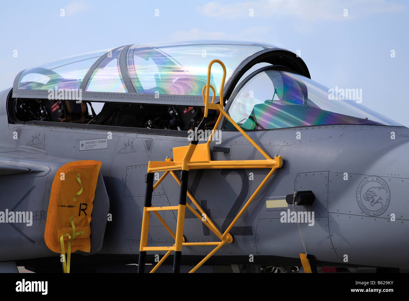 Taktisches Flugzeug-Cockpit Stockfoto