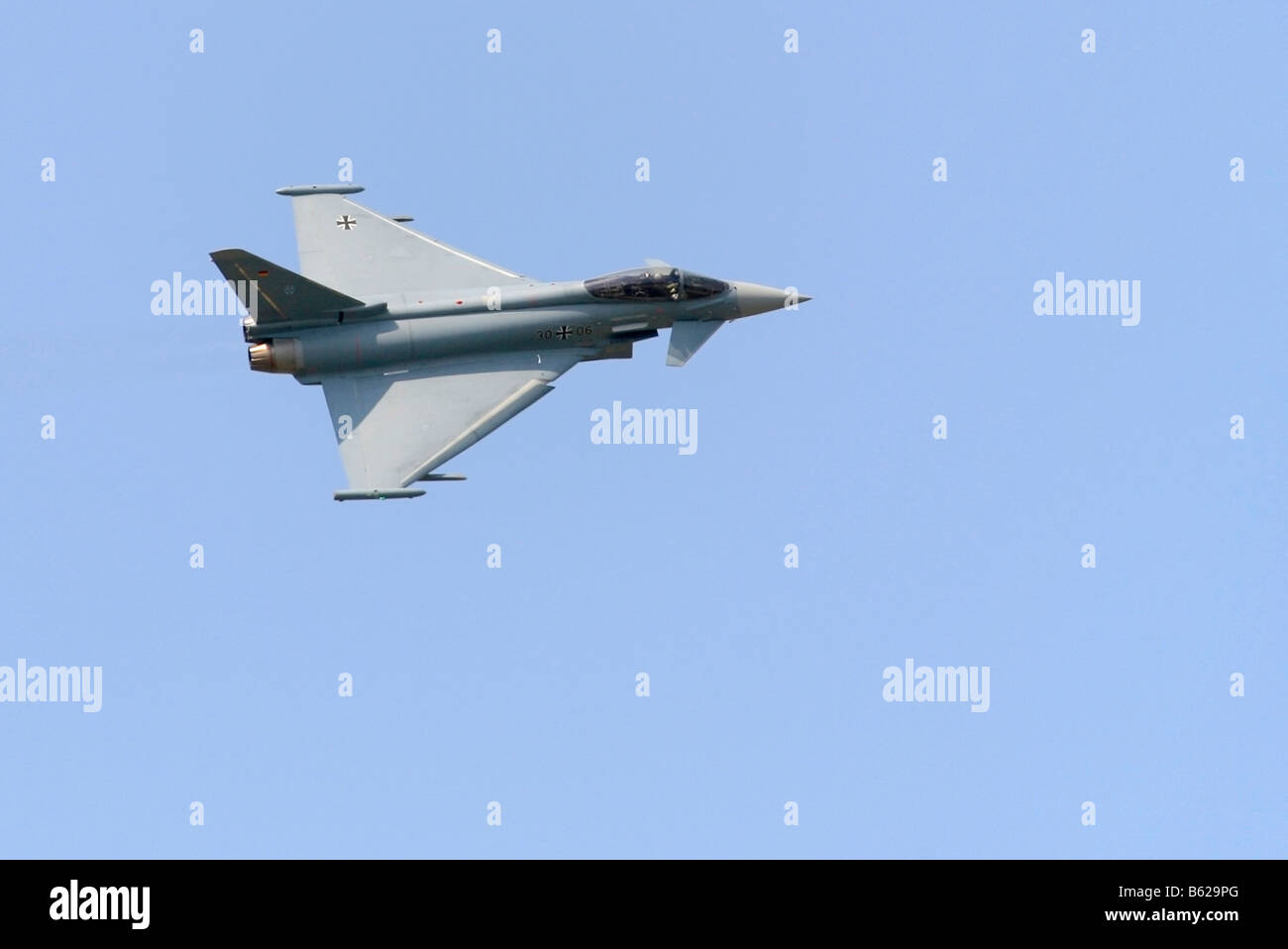 Eurofighter Typhoon, Luftwaffe Mehrzweck-Kampfflugzeug im Flug, Airshow, ILA 2008, International Air Display, Berli Stockfoto