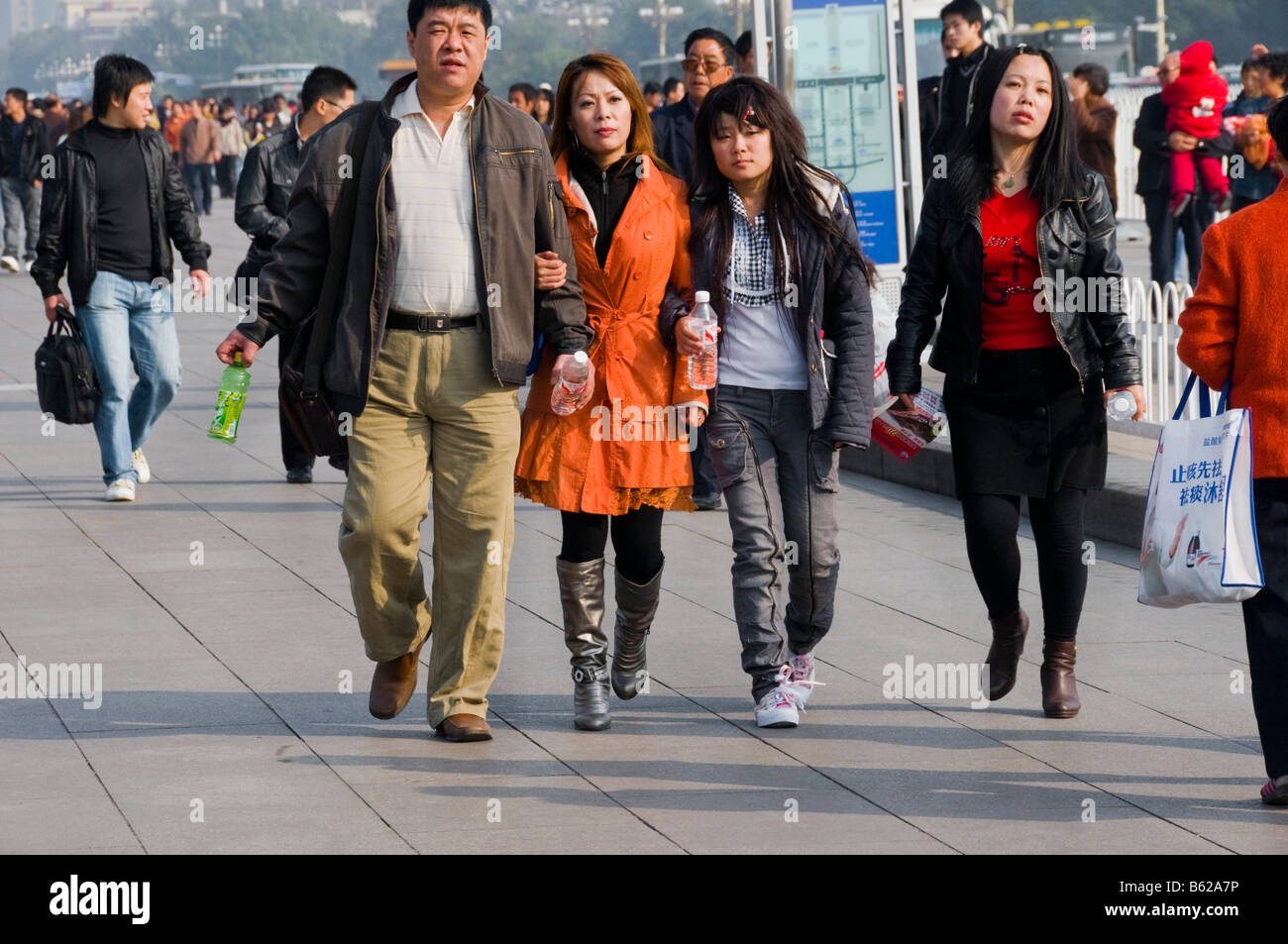 Menschen auf der Straße Beijing-China Stockfoto