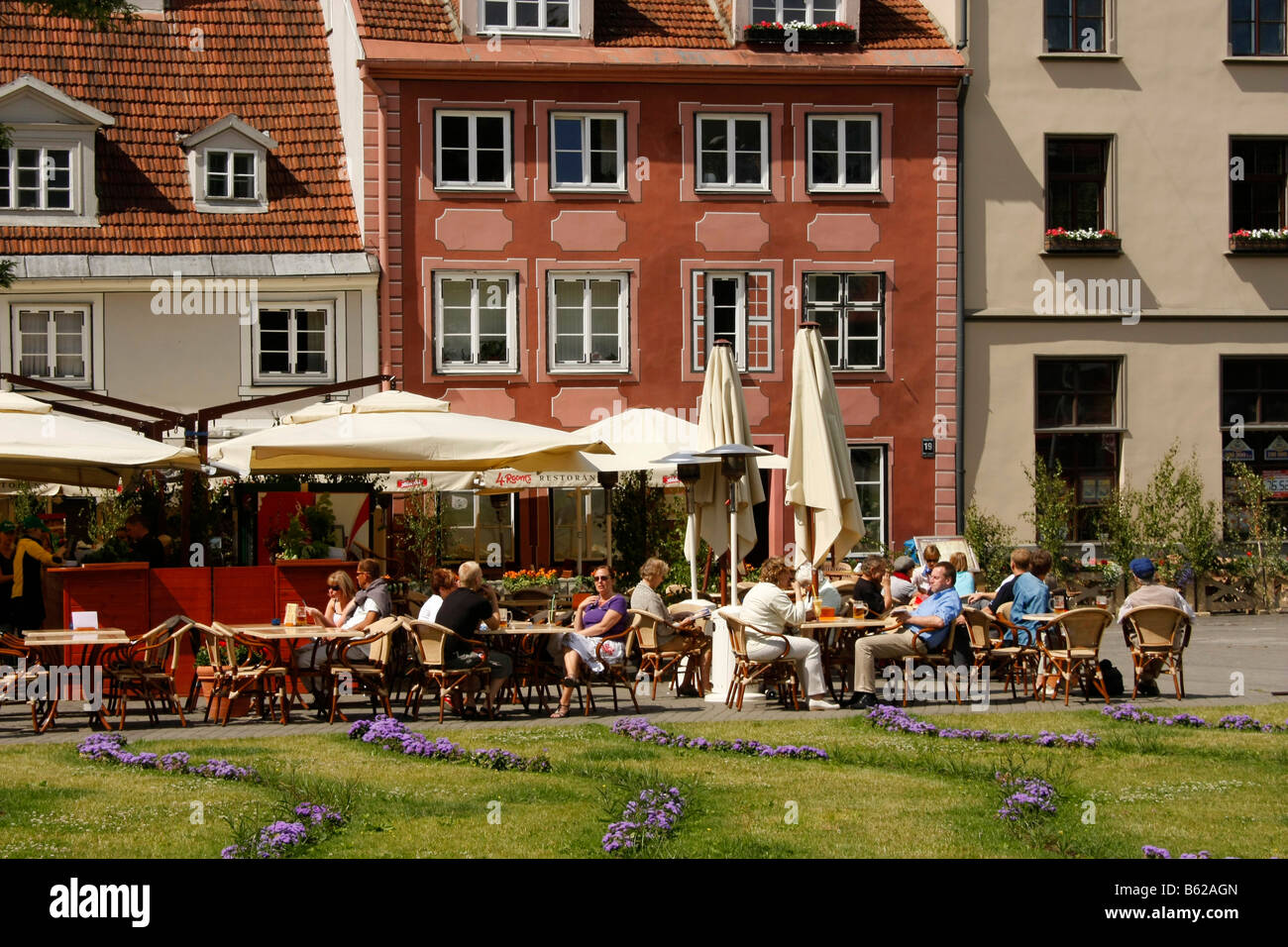 STRRET Café in der Altstadt von Riga, Lettland, Baltikum, Europa Stockfoto