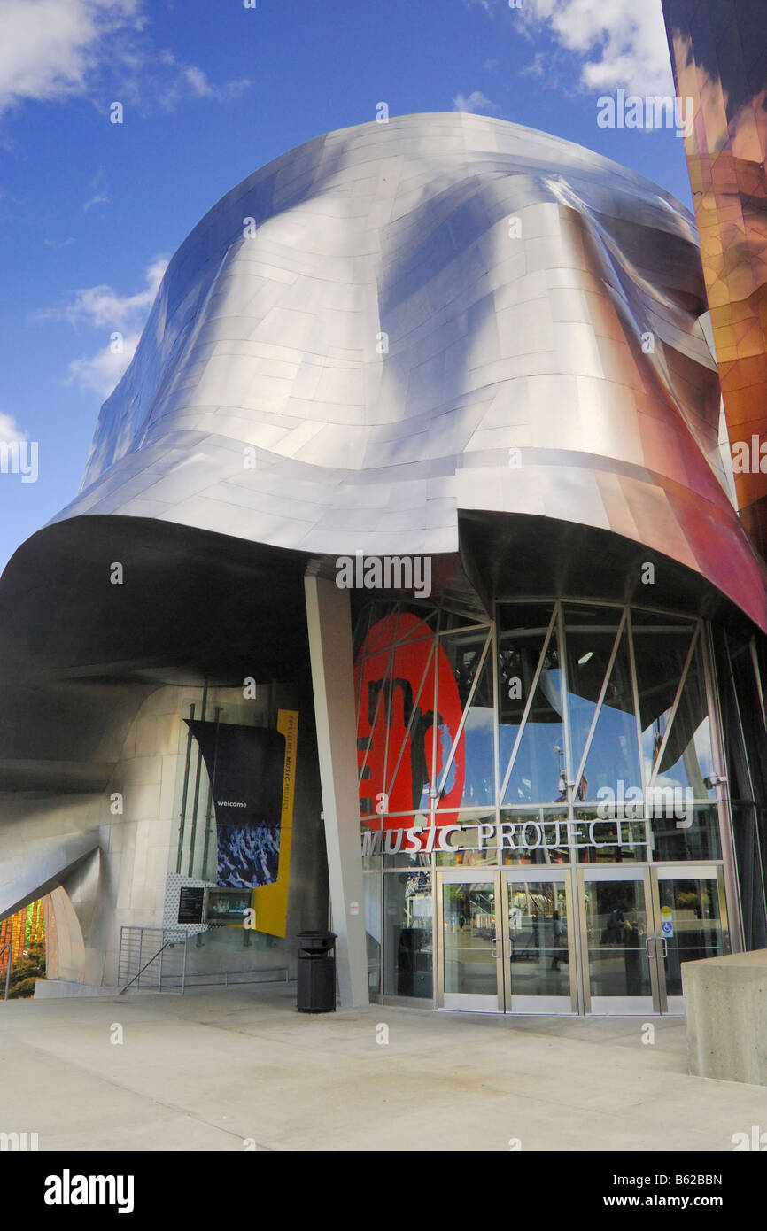 Musik-Erlebnis-Projekt Bauplanung vom Architekten Frank Gehry Seattle Washington USA Stockfoto