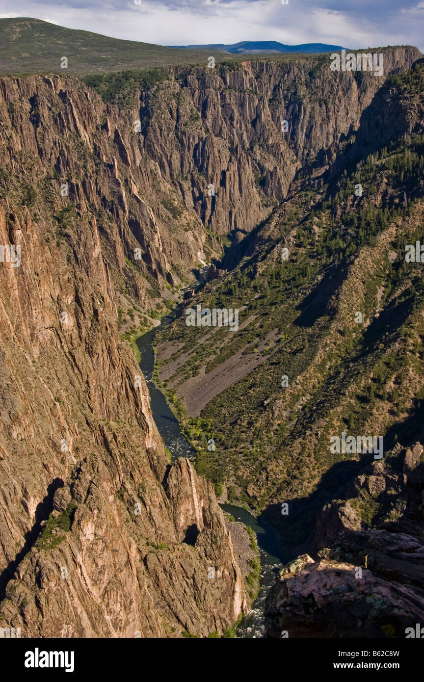 Gunnison River und Schlucht, Black Canyon des Gunnison National Park, Colorado. Stockfoto