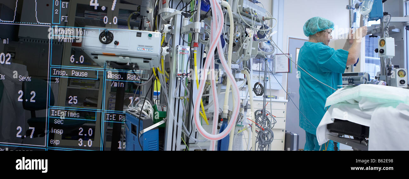 Chirurgische Geräte verwendet, während Herz-bypass-Operation, Reykjavik, Island Stockfoto