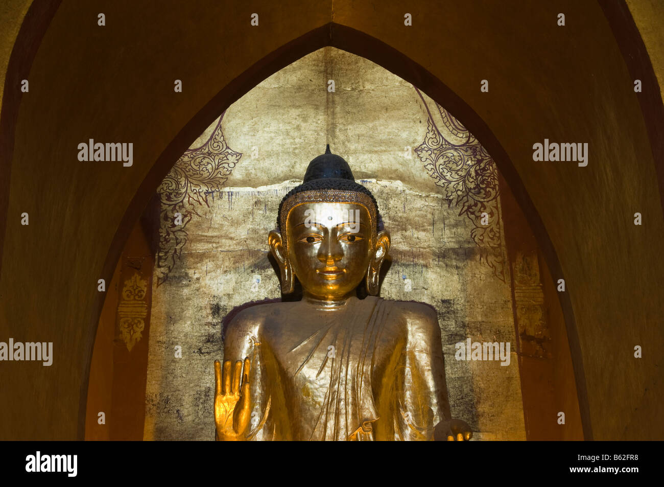 Buddha Statue Ananda Tempel, Myanmar Stockfoto