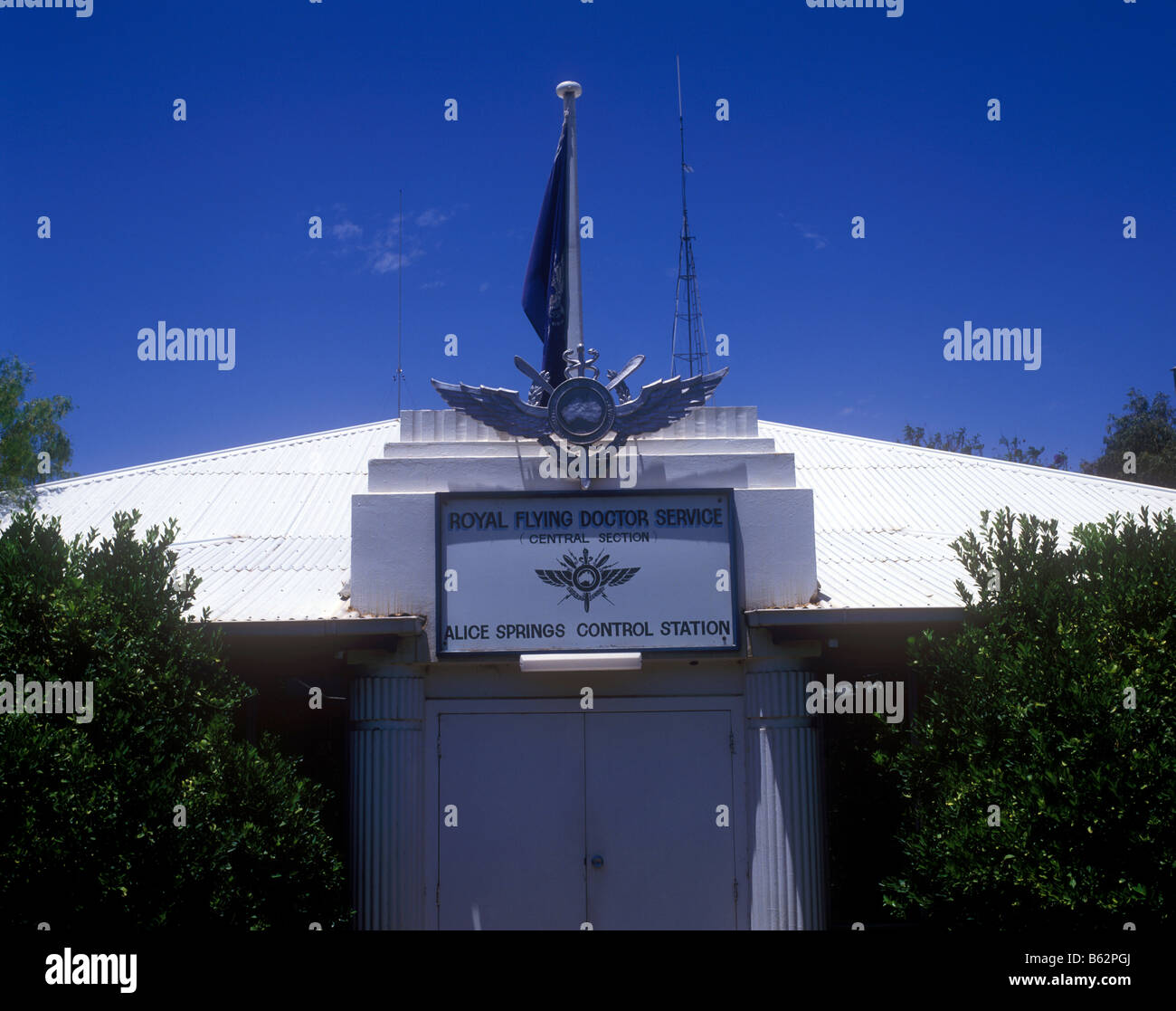 Die Royal Flying Doctors Service Control Center in Alice Springs Stockfoto
