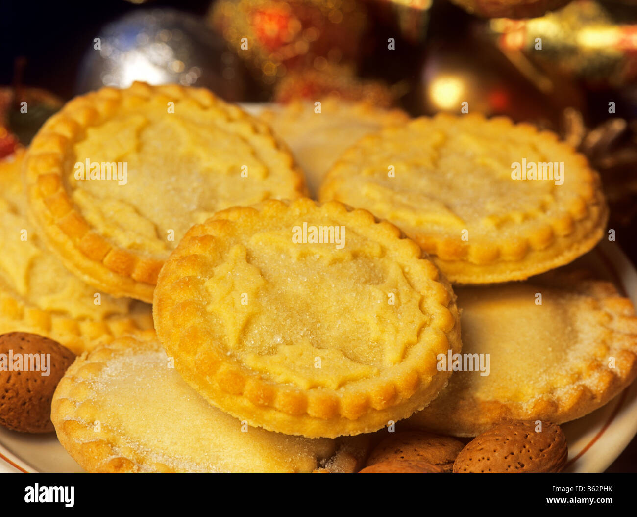 Festliche Mince pies Stockfoto