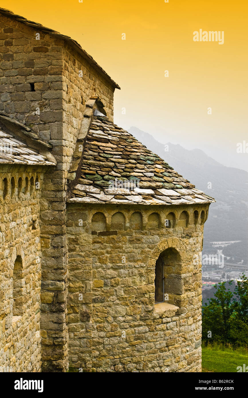 Detail der alten romanischen Kirche Stockfoto