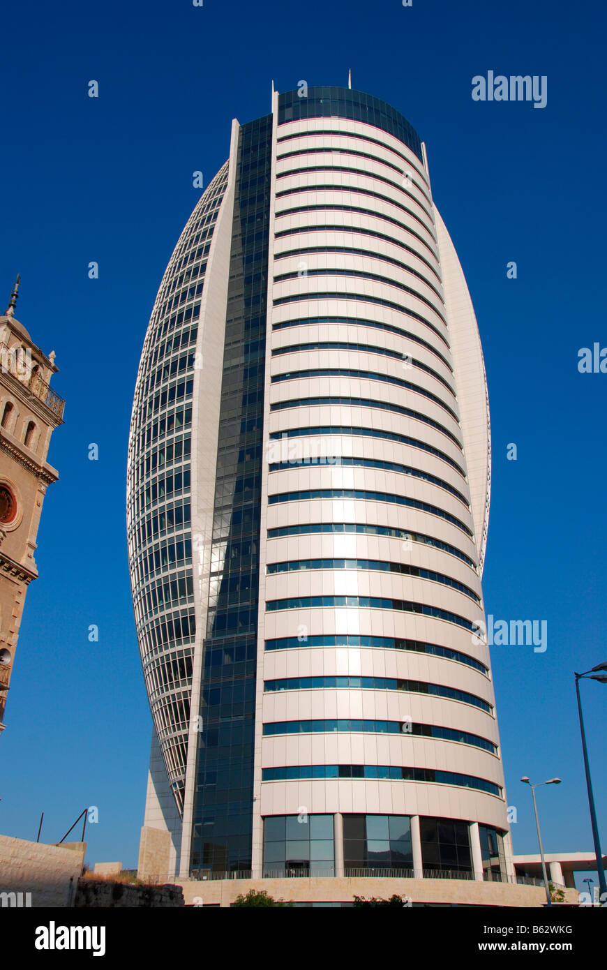 Israel Haifa Downtown The Sail Tower Hochhaus Stockfoto