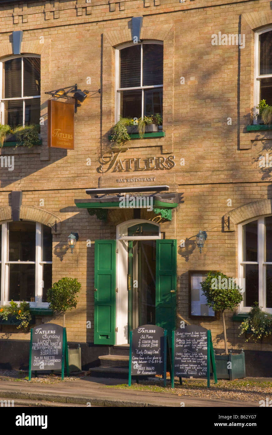 Tatlers Bar-Restaurant in Norwich, Norfolk, Großbritannien Stockfoto