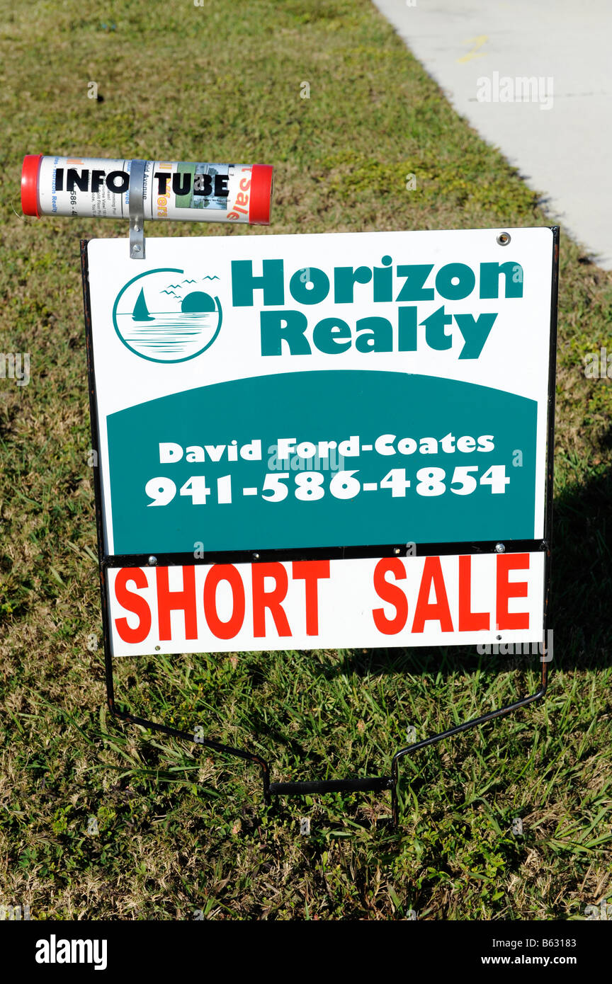 Leerverkauf Zwangsversteigerung Immobilien anmelden Home Stockfoto