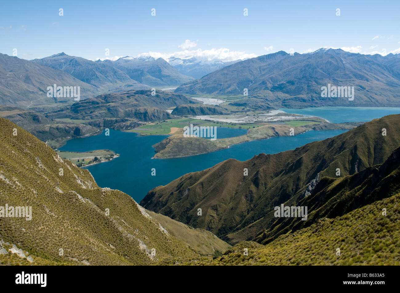 Lake Wanaka aus Roys Peak, Südinsel, Neuseeland Stockfoto