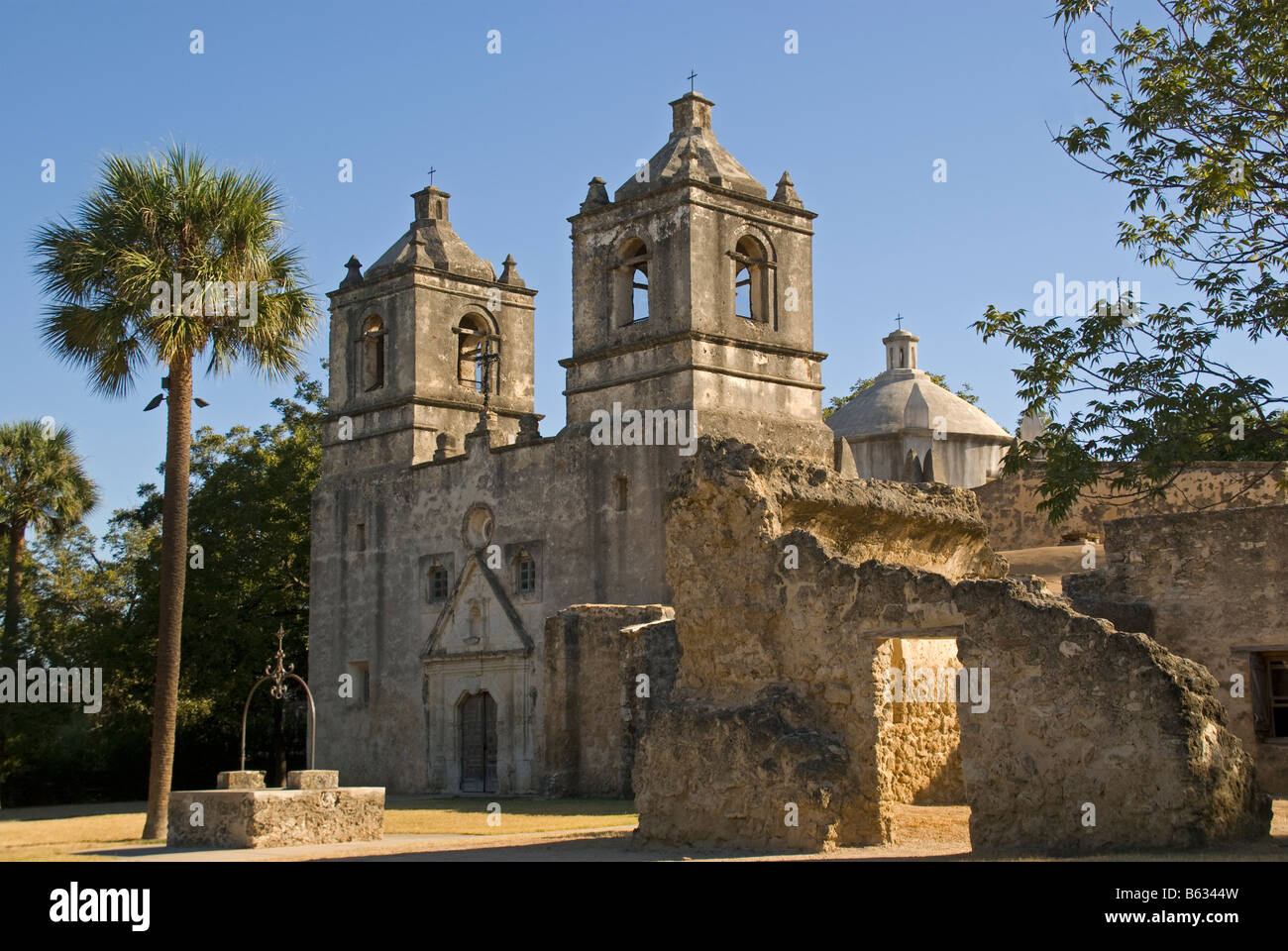 San Antonio-Missionen, Concepcion (AKA Franziskaner-Mission der Nuestra Senora De La Purísima Concepción), State Historic Site Stockfoto