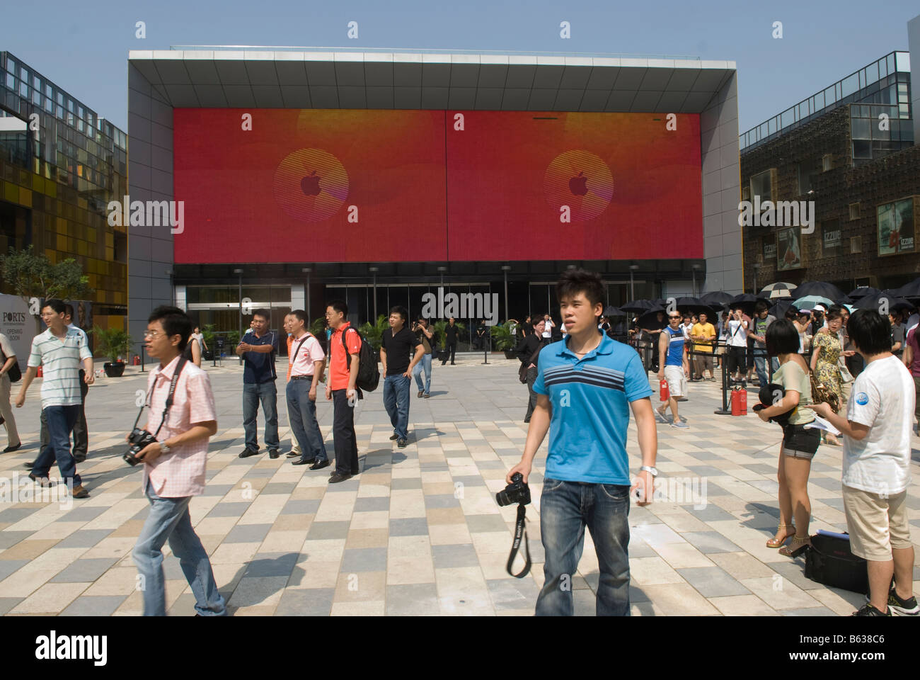 Eröffnung der Pekinger Apple Store in der sanlitun neue Shopping Center, Beijing, China. Stockfoto