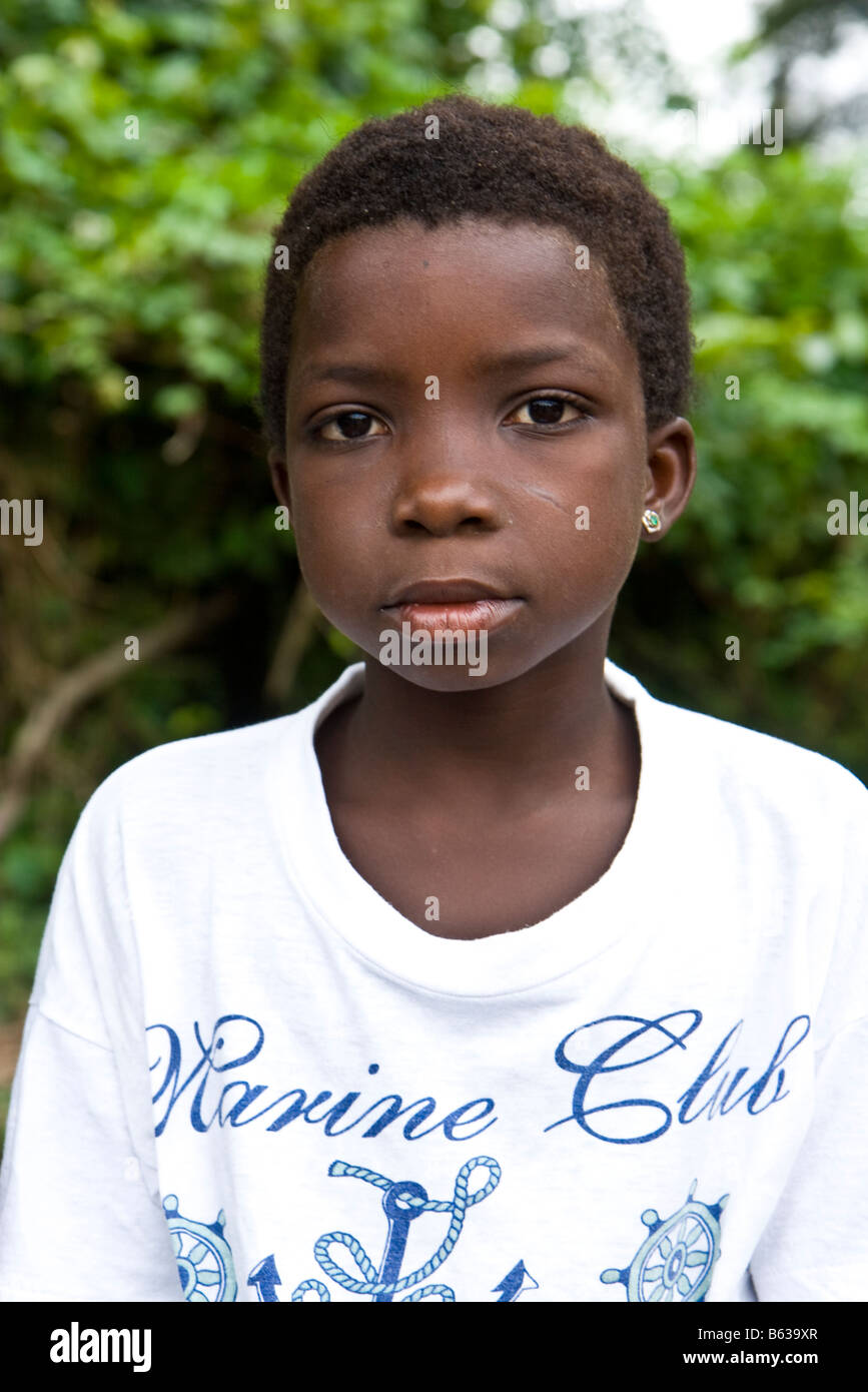 Porträt eines afrikanischen Mädchens. Stockfoto