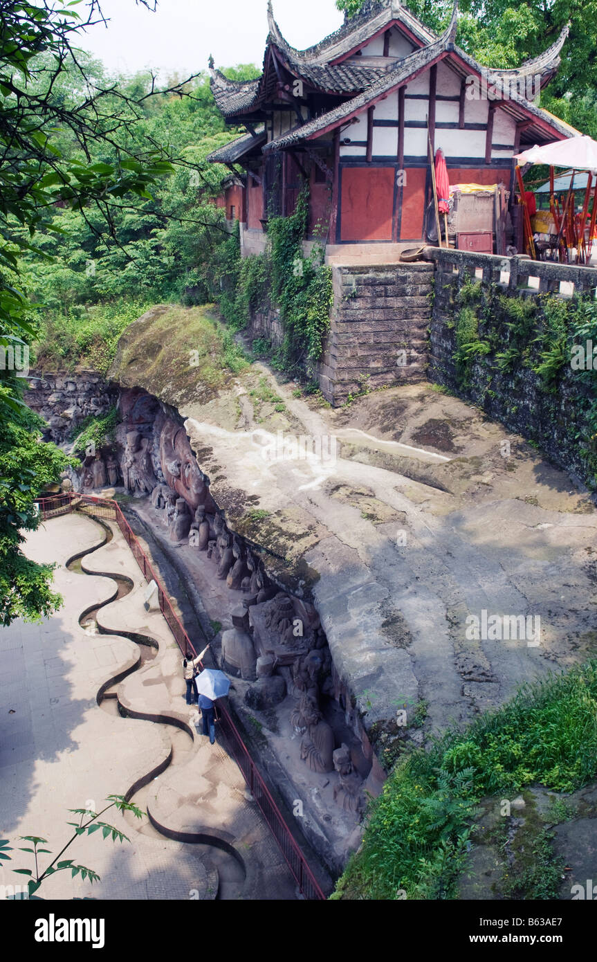China Chongqing Dazu Stein Skulpturen unesco Stockfoto