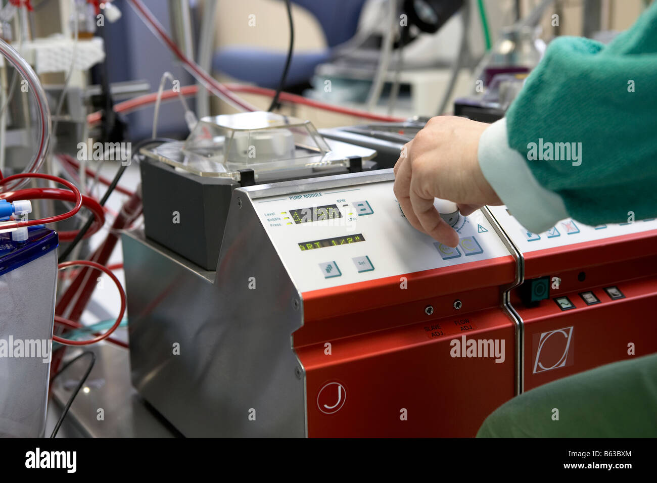Herz-Lungen-Maschine verwendet, während Herz Bypassoperation, Reykjavik Island Stockfoto
