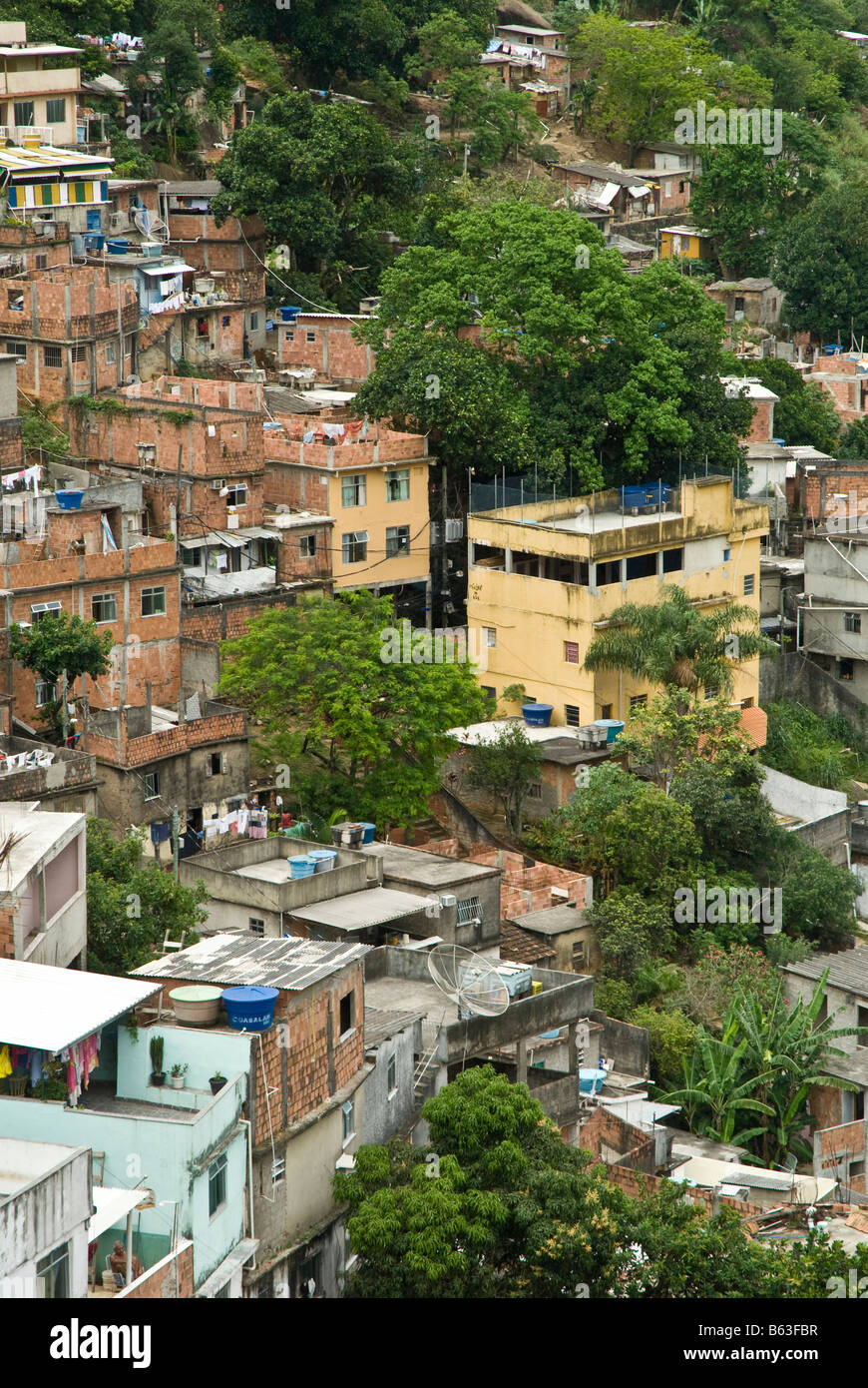 Rocinha - der größten Favela / slum in Rio De Janeiro, Brasilien Stockfoto