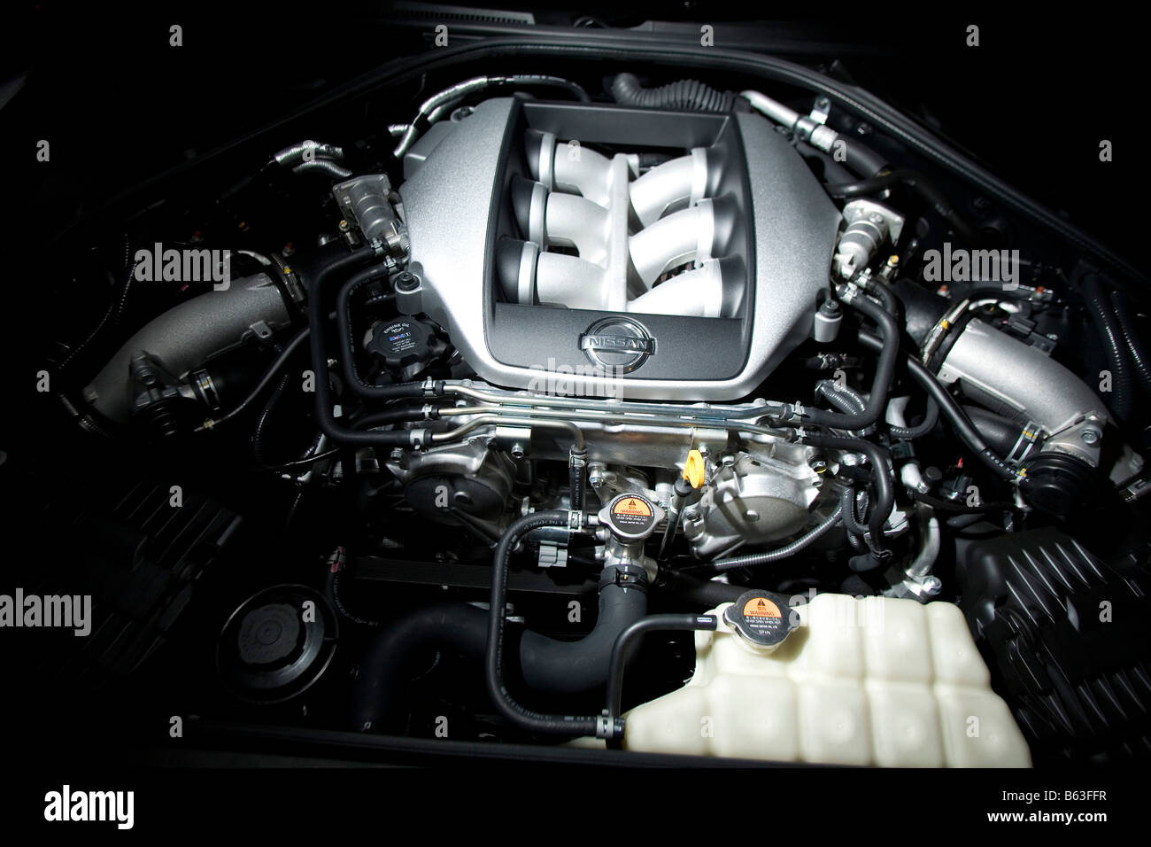 Nissan GT-R Motor Stockfoto