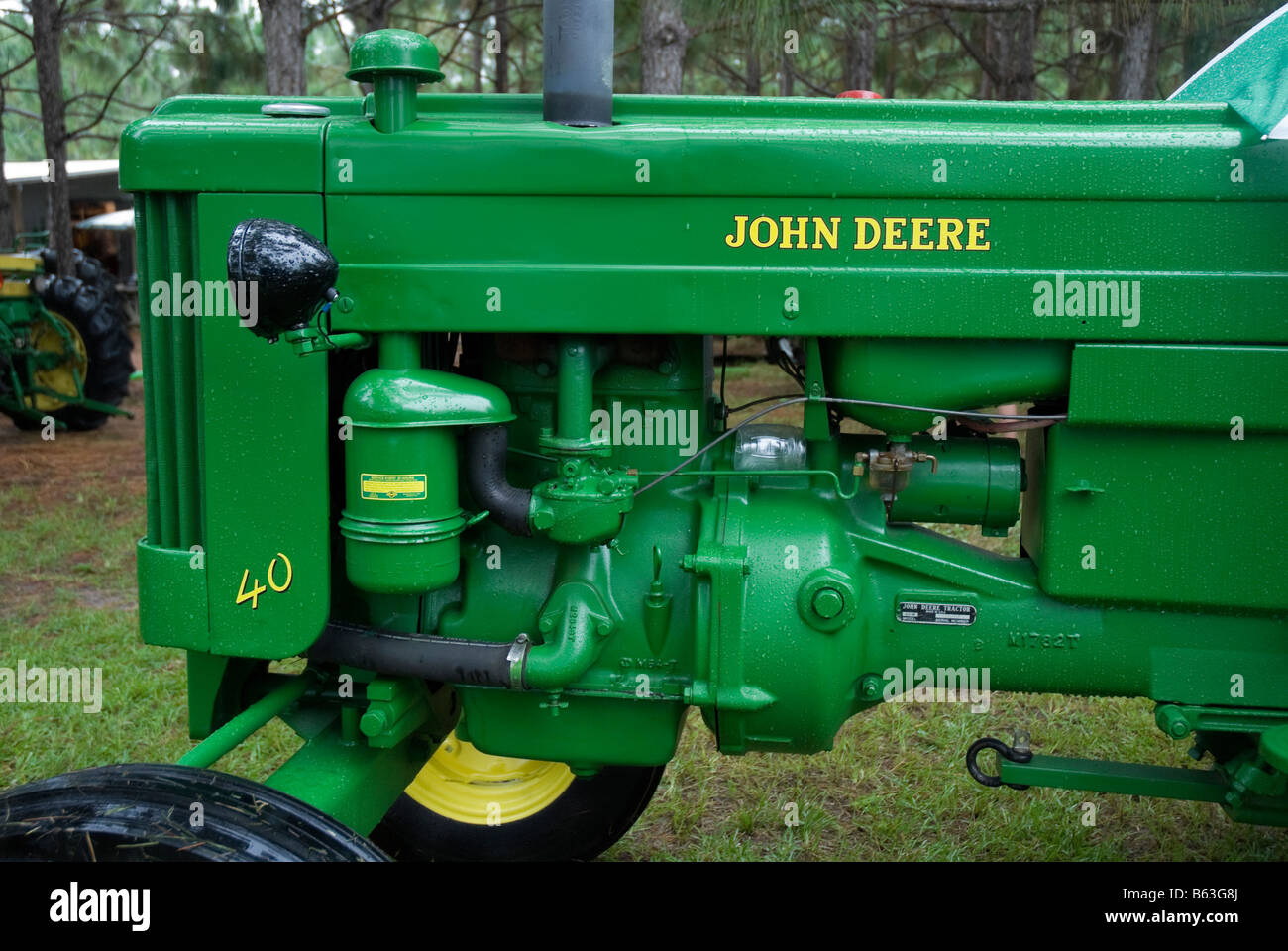 Antike John Deere Traktor Florida Stockfoto