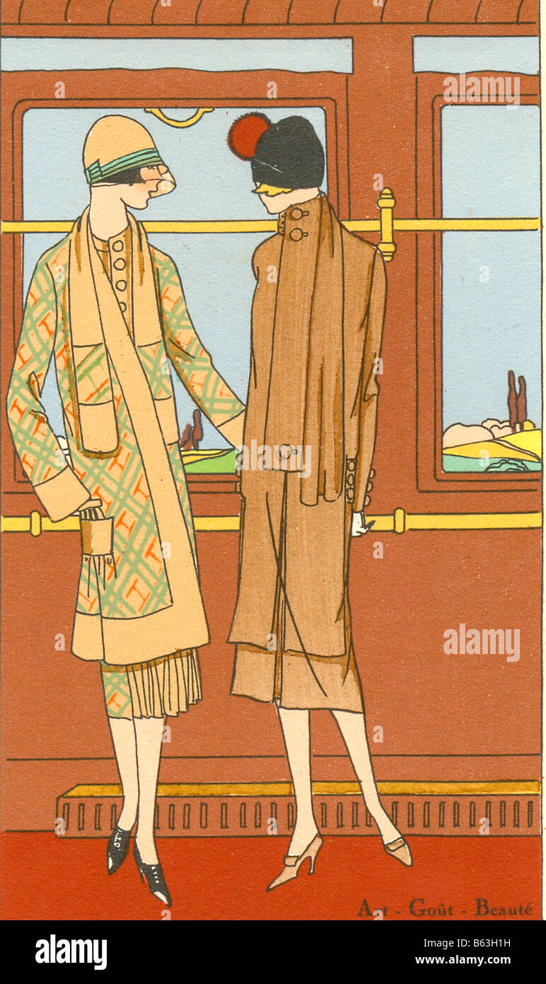 Mode-Platte aus der Technik - Gicht - Beaute ca. 1920 Stockfoto