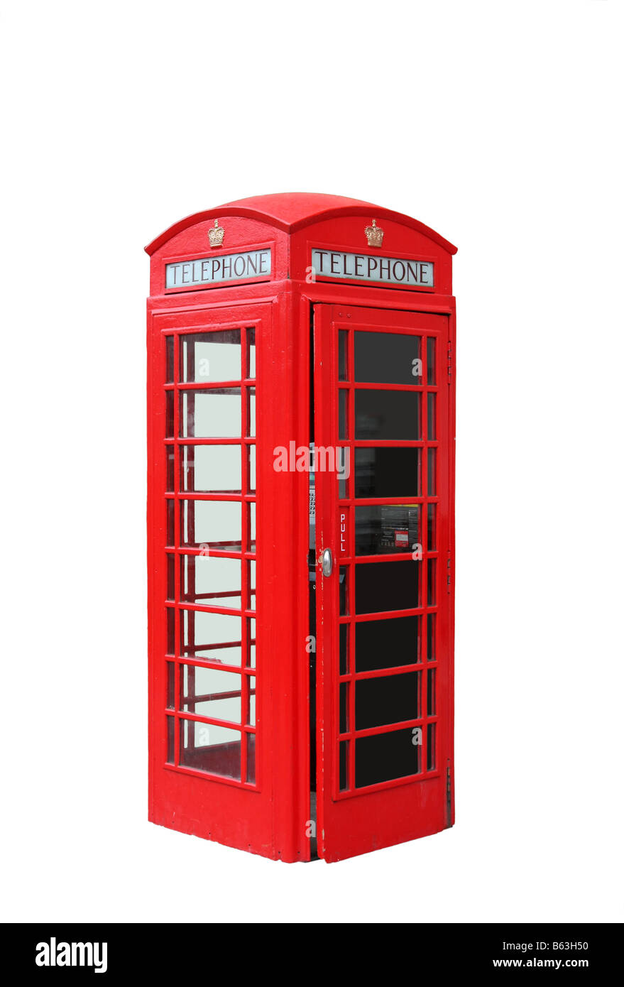 Die typische rote Telefonzelle London UK Stockfoto
