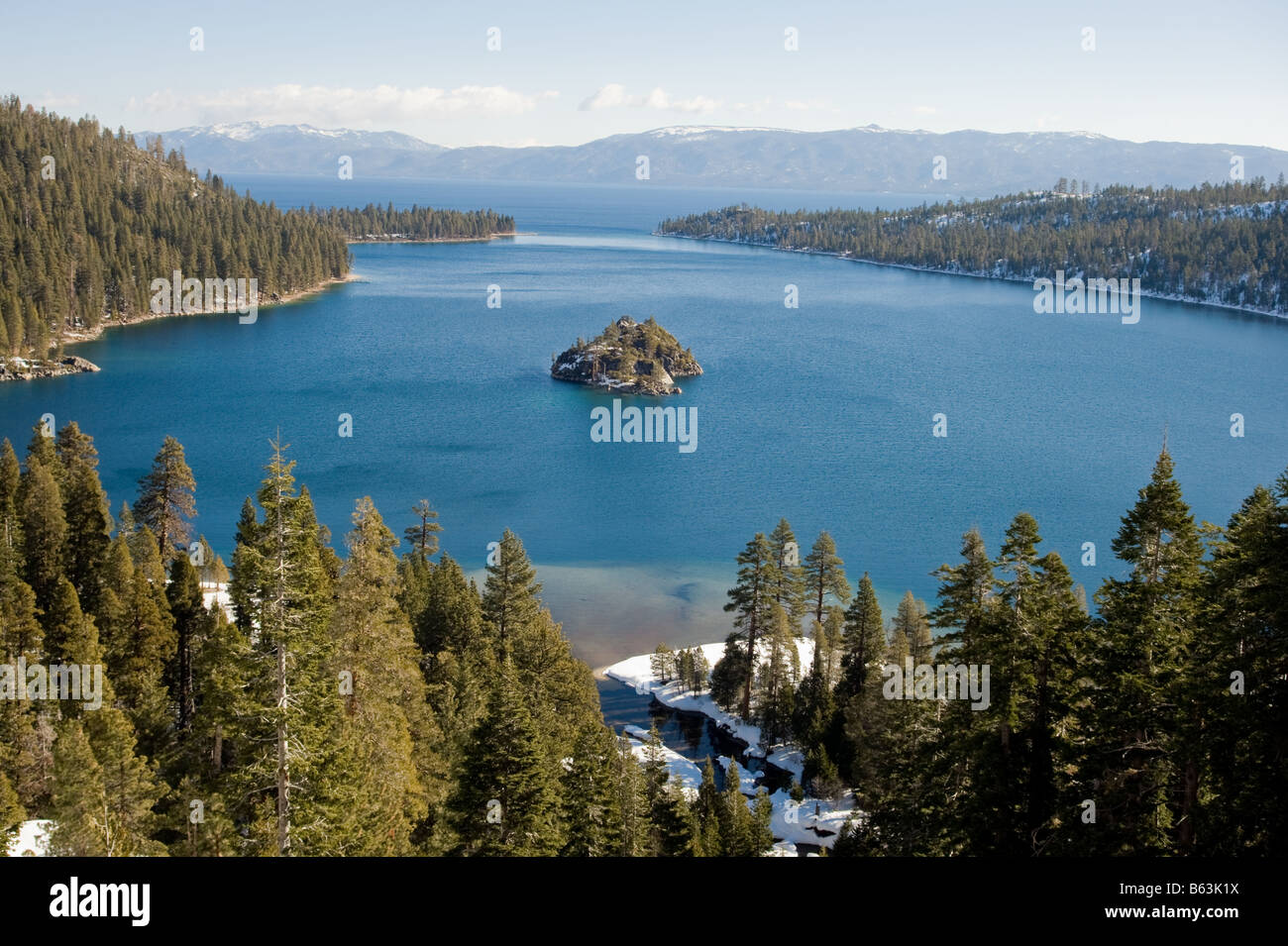 Insel im Lake Tahoe Kalifornien Stockfoto