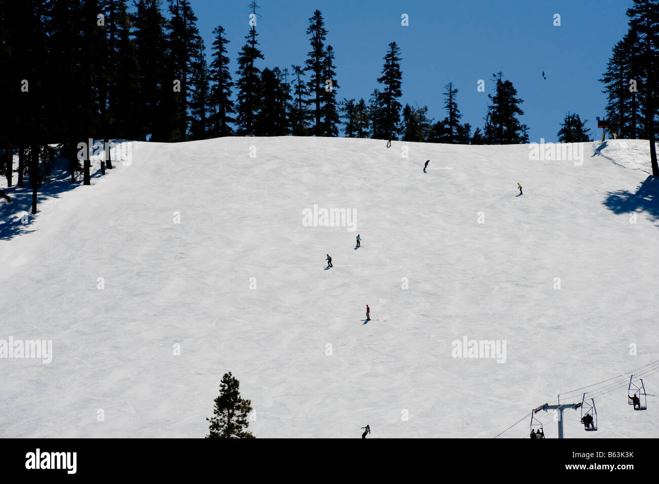 Ski Resort in Lake Tahoe, Kalifornien Stockfoto