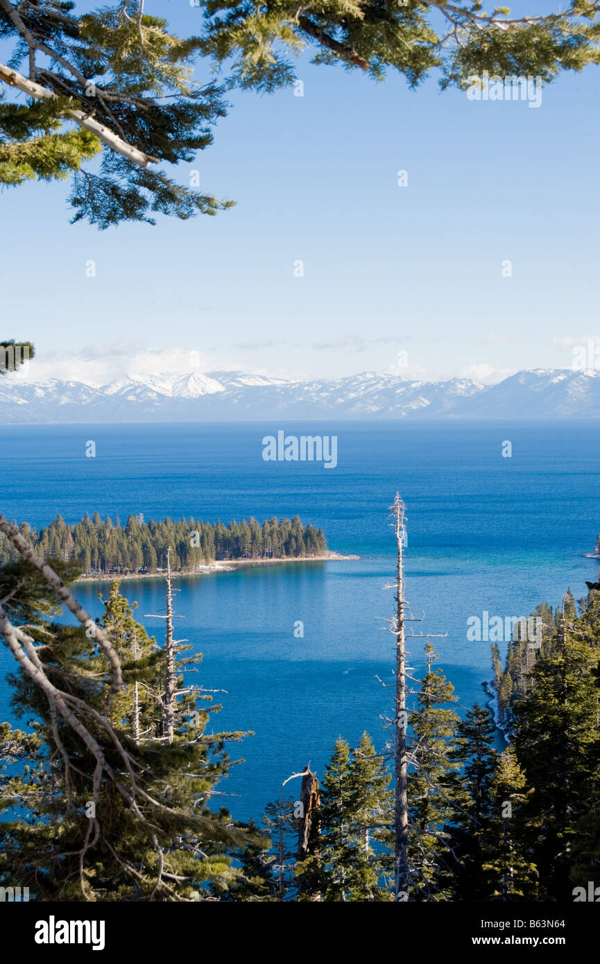Lake Tahoe im winter Stockfoto