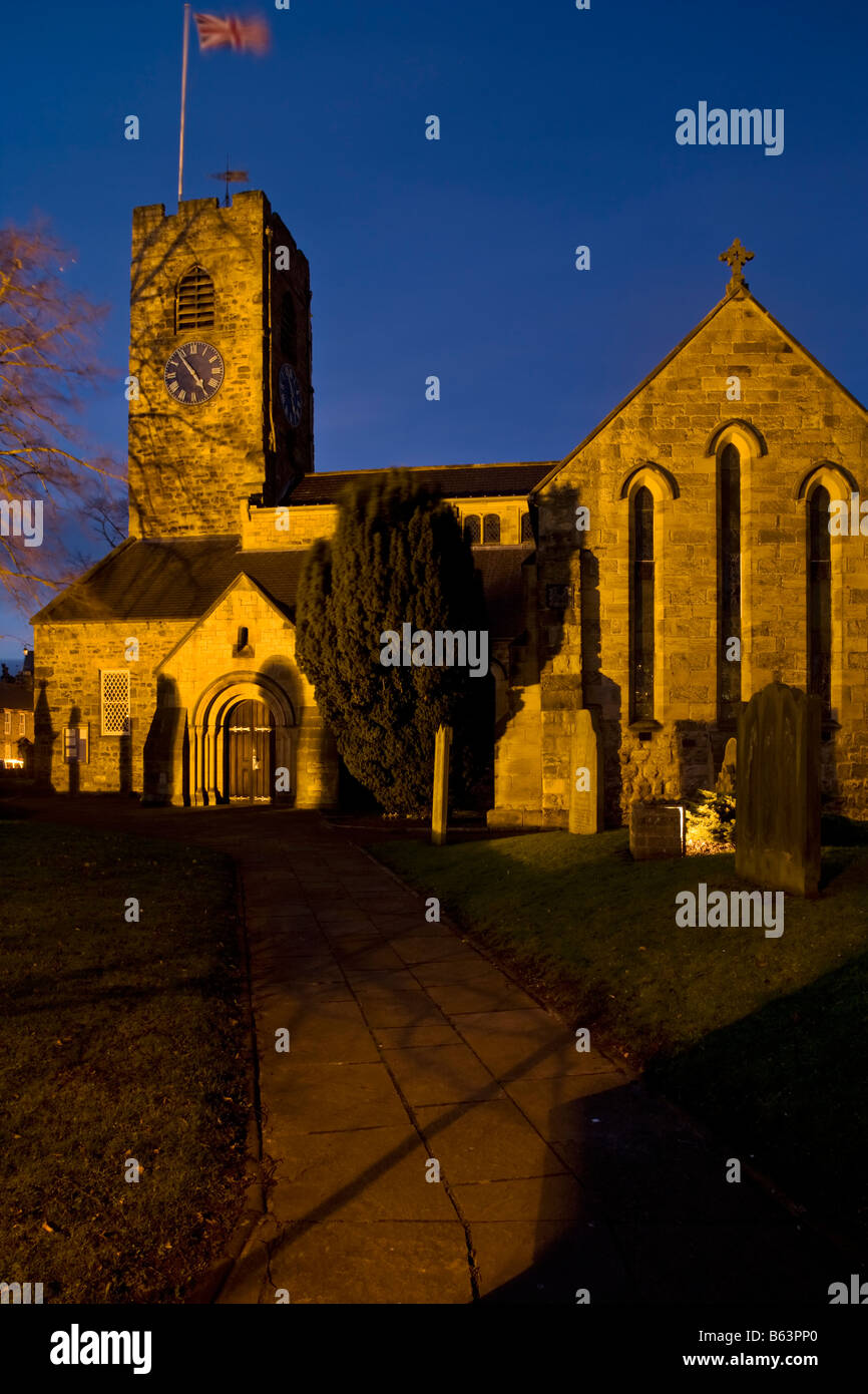 Pfarrkirche St. Andrew in der Northumbrian Dorf von Corbridge in Northumberland, England Stockfoto