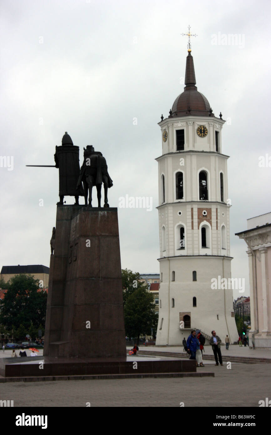 Domplatz, Vilnius, Litauen Stockfoto