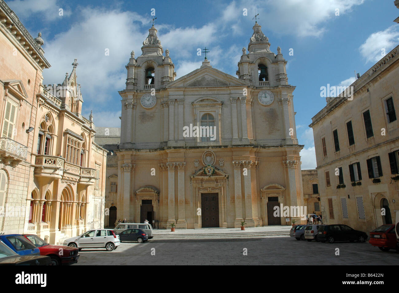 St Pauls Cathedral Medina Malta Stockfoto