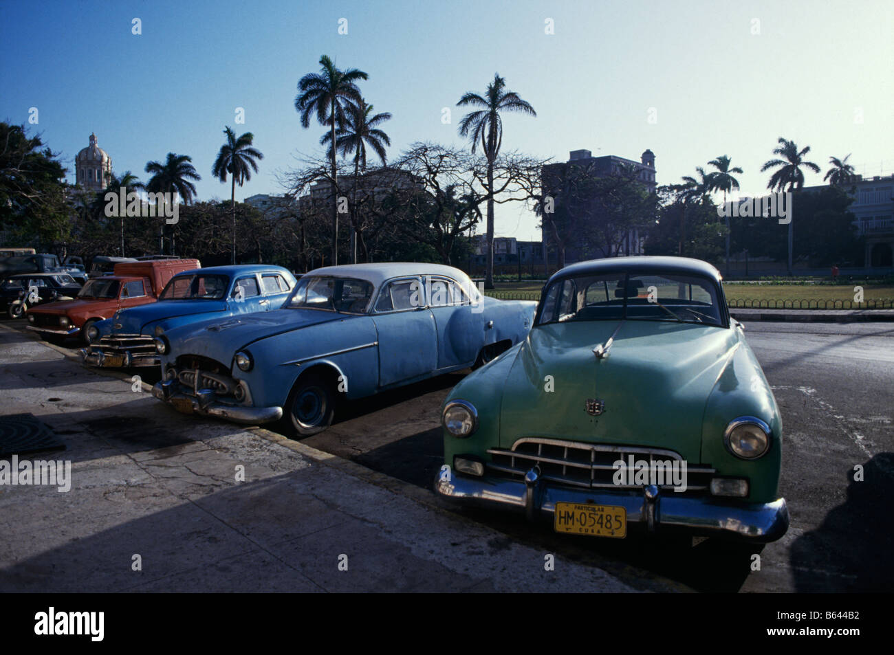 Alte amerikanische Oldtimer auf den Straßen von Havanna, Kuba 1993 Stockfoto