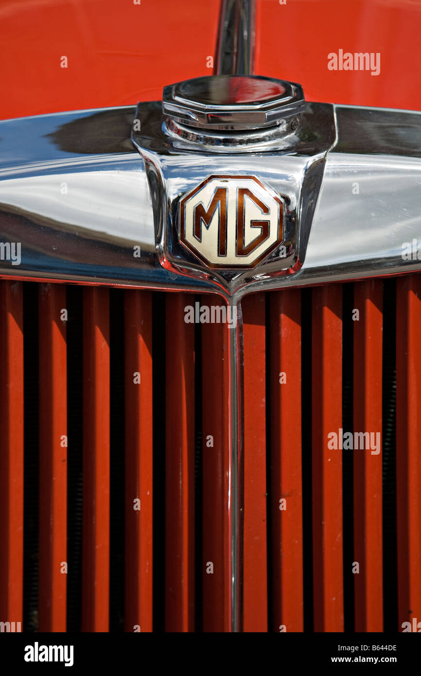 Klassische Sportwagen MG Abzeichen Stockfoto