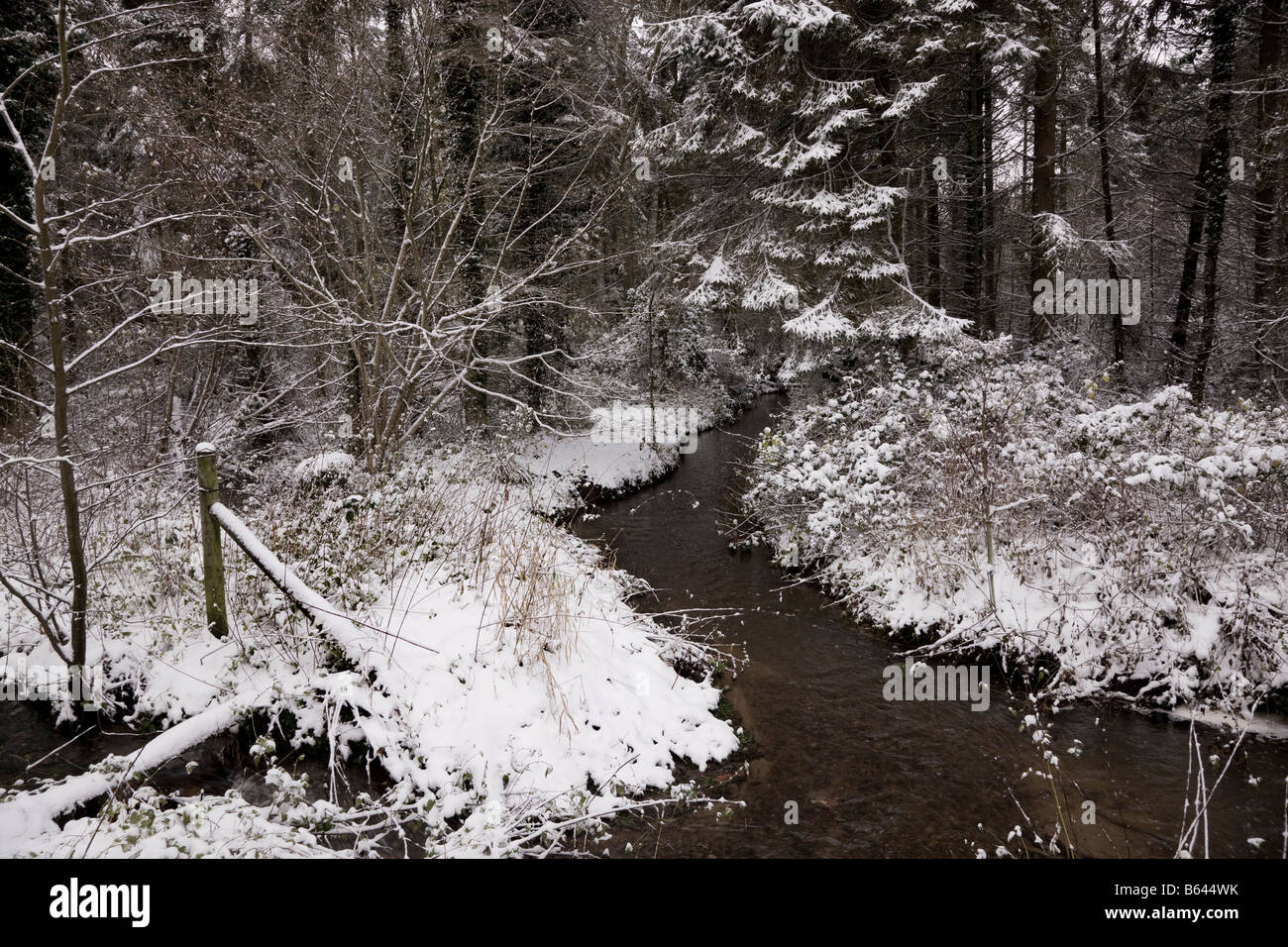 Frühen Schneefall über "Östlichen Britain" im britischen Winter Stockfoto